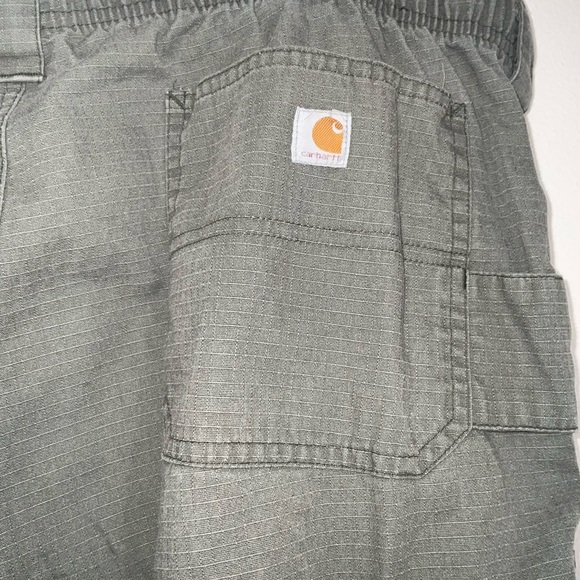 Carhartt Green Drawstring Button Pull On Hiking Cargo Pant Mens Size Medium Tall - Picture 4 of 11